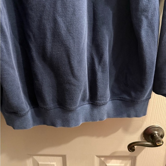 Men’s long sleeve Adidas pullover hoodie with kangaroo pockets in navy Size LG - Picture 6 of 10